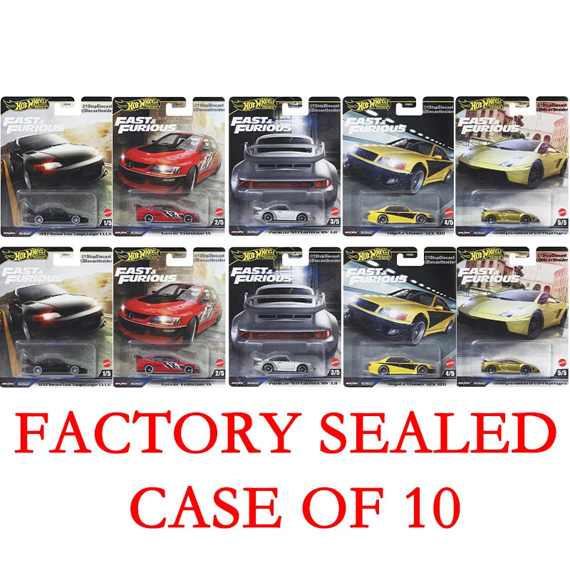 Latest Hot Wheels 2025 Fast & Furious Premium M Case Toyota Porsche Lamborghini 1:64 Die-Cast Vehicle Model Cars Factory Sealed