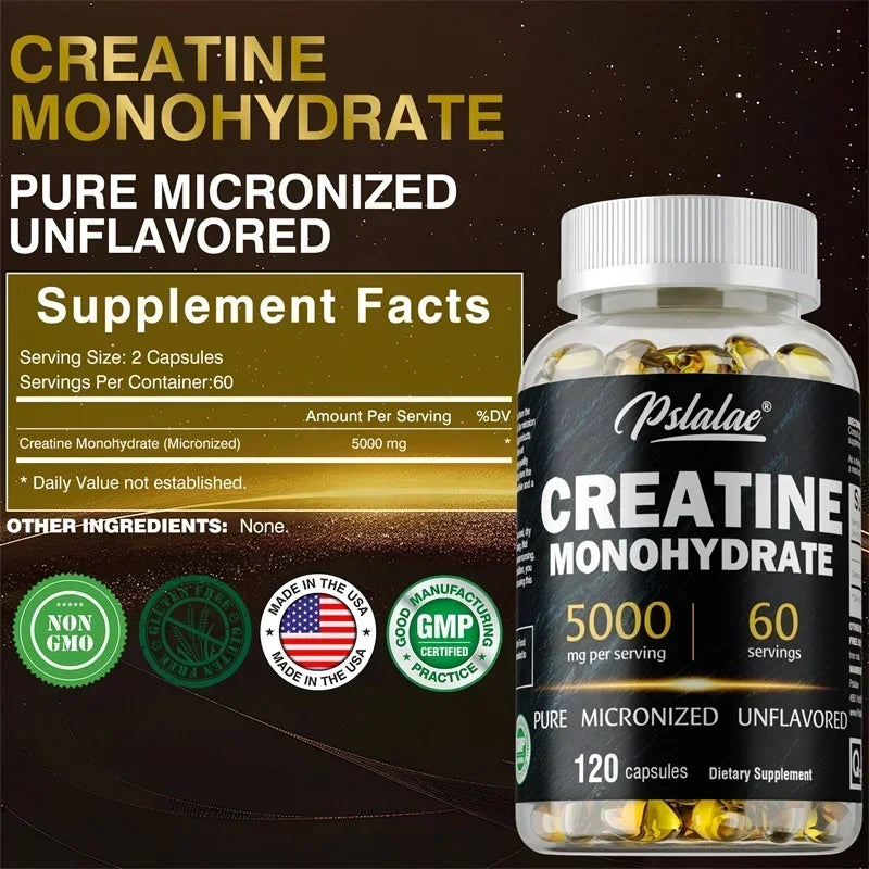 Creatine Monohydrate Supplement - To Help Build Muscle, Enhance Energy and Performance