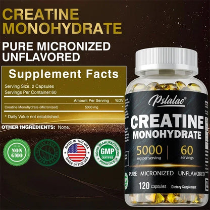 Creatine Monohydrate Supplement - To Help Build Muscle, Enhance Energy and Performance