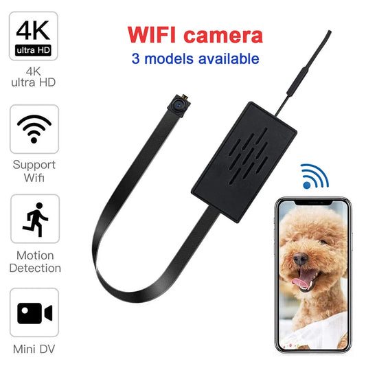 4K DIY wireless WiFi 2.0MP camera supports remote real-time broadcast via smartphone app. 1080P image quality 3 models available