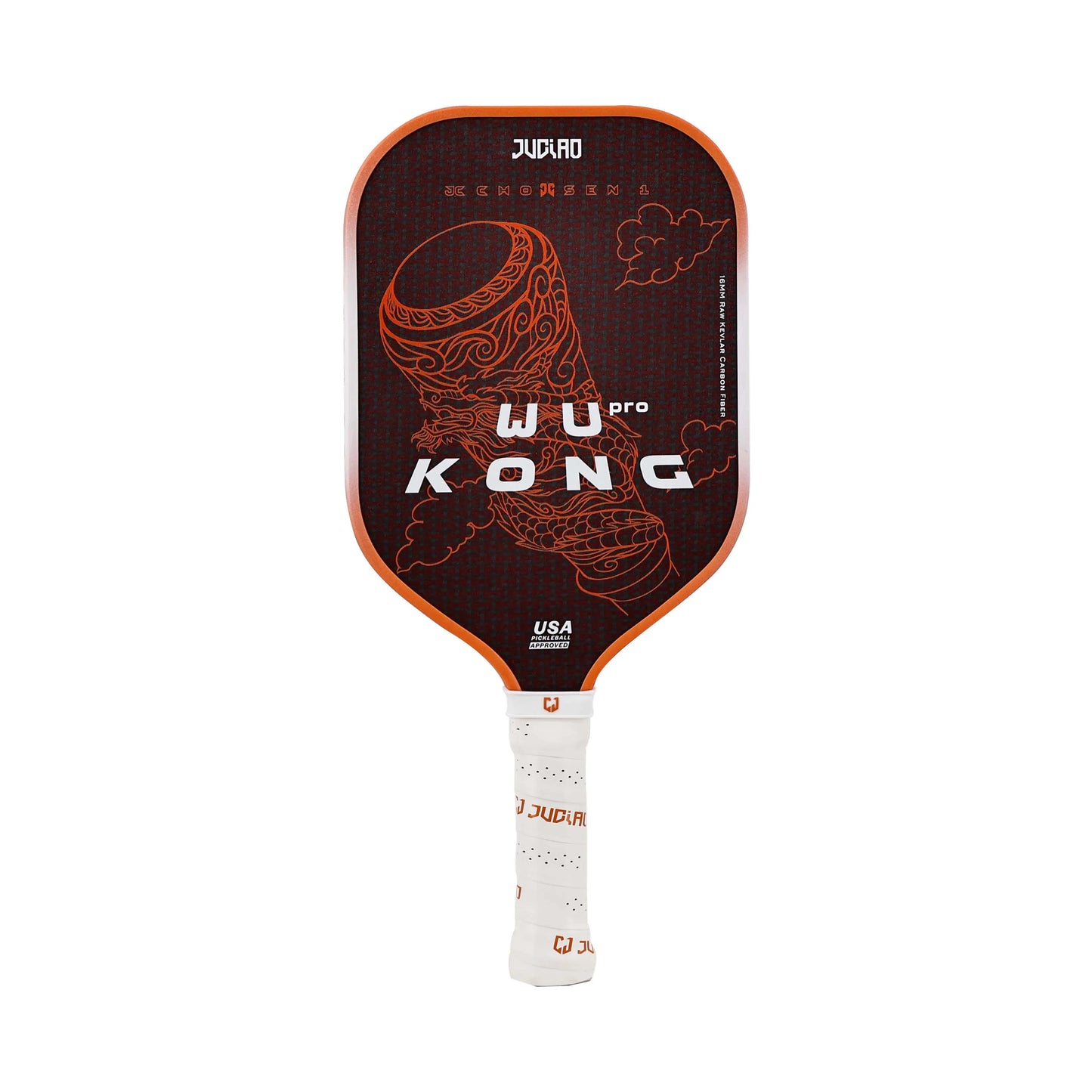 Juciao USAPA Approved Kevlar Carbon Fiber Pickleball Paddle Thermoformed Unibody Spin Textured Surface With Foam Edge Pickleball