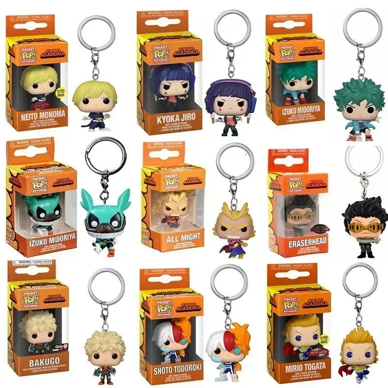 NEW Funko POP Keychain My Hero Academia Himiko Toga Kurogiri Twice Hatsume Shigaraki Deku Bakugo Togata Dabi Midoriya Jiro Toys