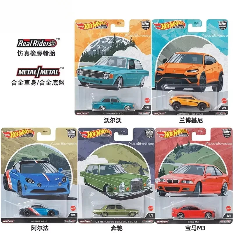 Original Hot Wheels Car Culture Race Day Kid Toy for Boy Premium Vehicle 1/64 Diecast Benz 500 Ford Capri Porsche 935 Collection