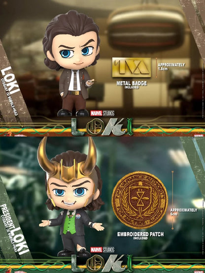 Limited Hot Toys COSBABY Mini Collectible Action Figure COSB874 COSB875 TVA Uniform President Loki Cosplay Model Fans Toys