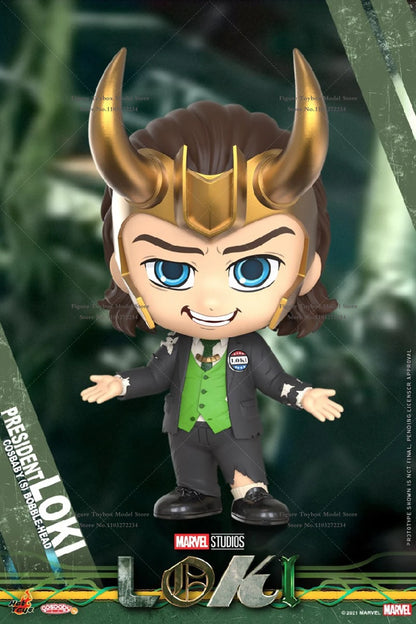 Limited Hot Toys COSBABY Mini Collectible Action Figure COSB874 COSB875 TVA Uniform President Loki Cosplay Model Fans Toys