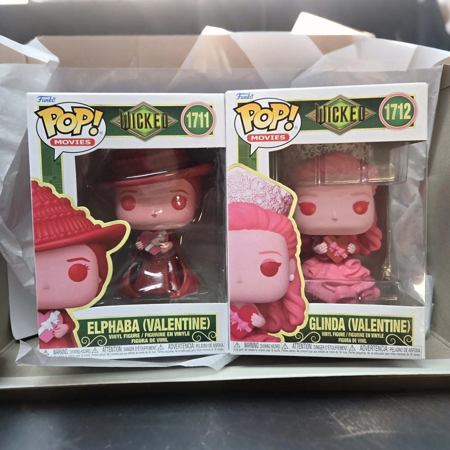 Funko Pop Wicked Figure Elphaba Glinda Valentine #1711 1712 4.65 inches tall Figures Collectible Limited Edition Model Toy Gift