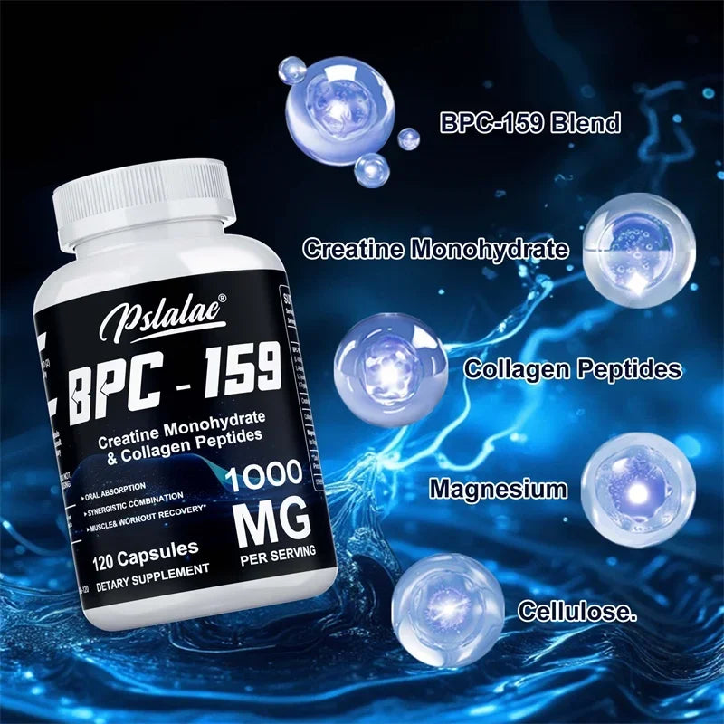 BPC-159, with Creatine Monohydrate & Collagen Peptides - Enhance Energy, Endurance, Supports Muscle and Athletic Recovery