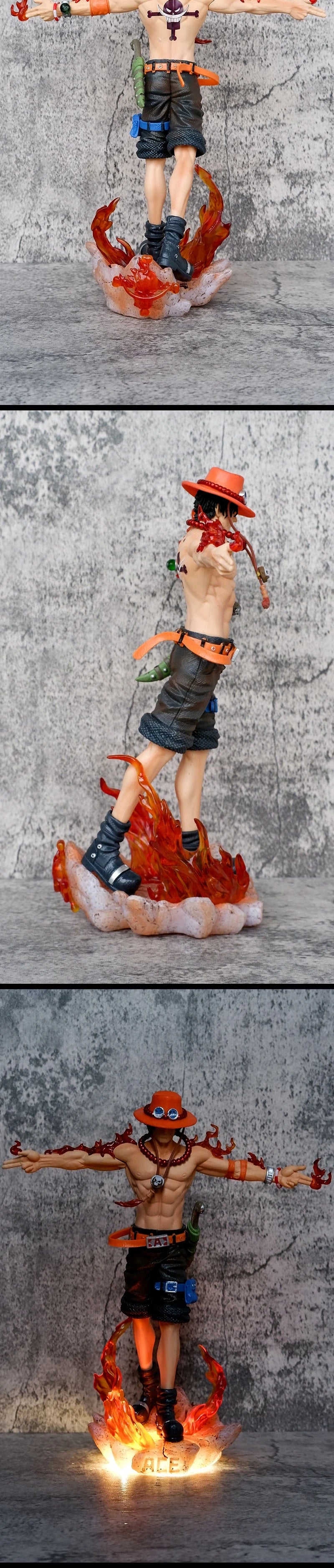 28Cm One Piece Anime Figure Portgas D Ace  Action Figurine Collect PVC Figurines Desktop Decoration Model Children'S Toy Gift Gk