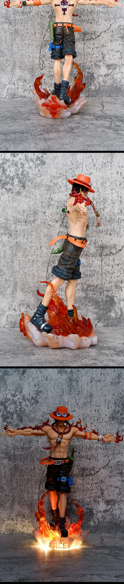 28Cm One Piece Anime Figure Portgas D Ace  Action Figurine Collect PVC Figurines Desktop Decoration Model Children'S Toy Gift Gk