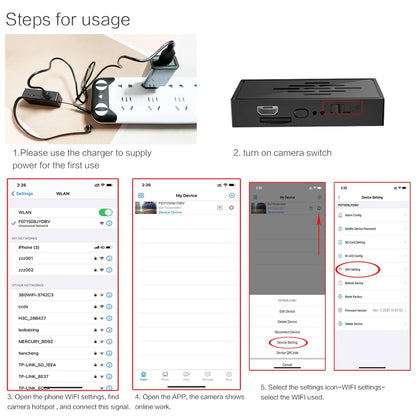 HD 1080P DIY Portable 4K WiFi IP Mini Camera Motion Detection Remote View P2P wireless Micro Camcorder Loop Recording  with batt