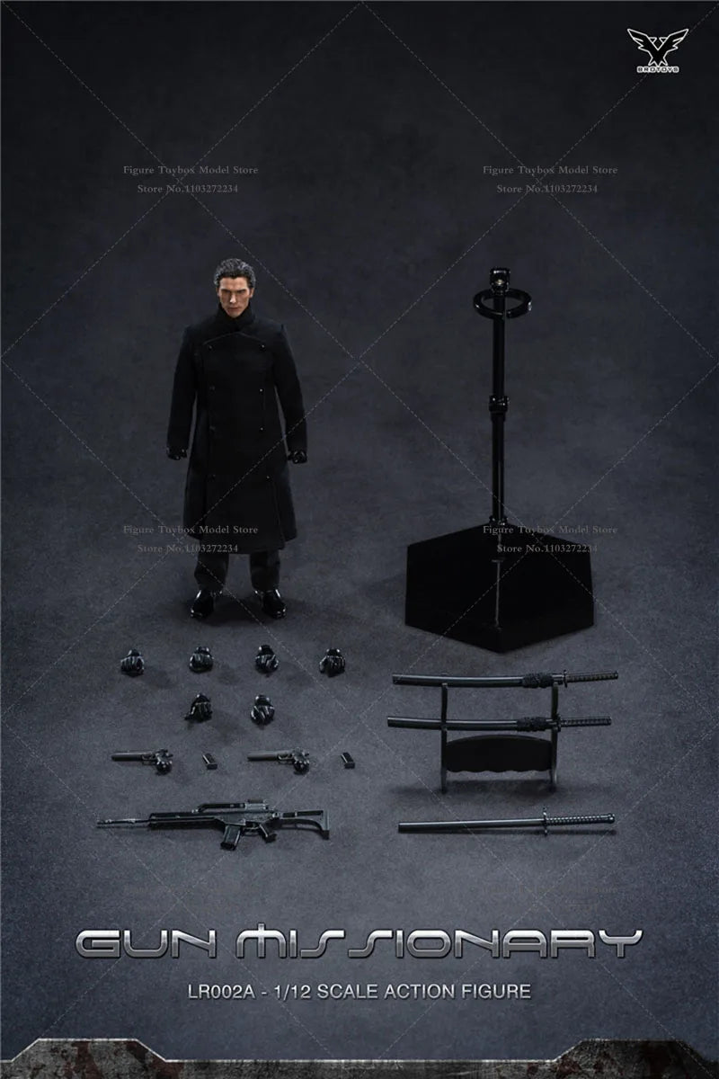 Limited BROTOYS LR002 1/12 Scale 6 inch Judgment of The Doom Gun Fighting Missionary Anime Action Figure Toy Gift Model Collect