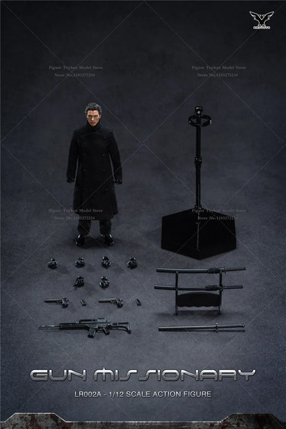 Limited BROTOYS LR002 1/12 Scale 6 inch Judgment of The Doom Gun Fighting Missionary Anime Action Figure Toy Gift Model Collect