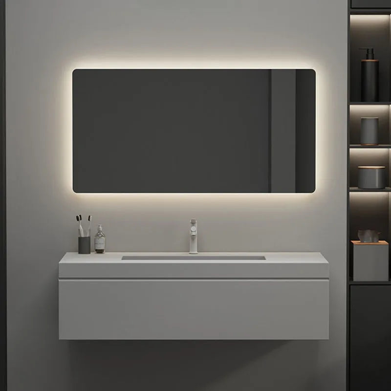Rectangle Smart Mirror Touch Screen LED Bathroom Mirrors High Definition Anti Fog Wall Mounted Lighted Mirror Espejos De Baño