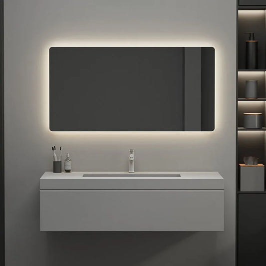 Rectangle Smart Mirror Touch Screen LED Bathroom Mirrors High Definition Anti Fog Wall Mounted Lighted Mirror Espejos De Baño