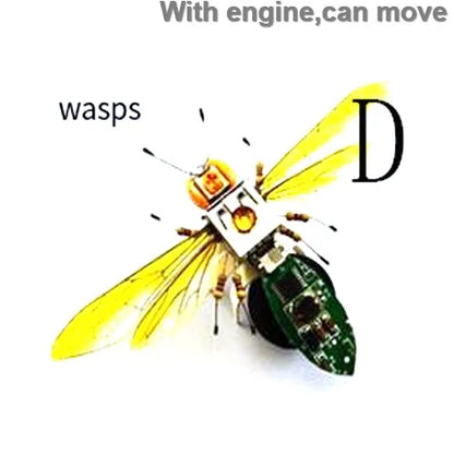 STEAM DIY Robotic Insects Science Invention Electronic Animal for School Competition Non-soldered DIY Kit Stem Toys Robot Animal