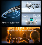 Smart Glasses for Men Women Translation Earphones AI Voice Assistant Sunglasses HD Camera Function Photo Video Music Glasses