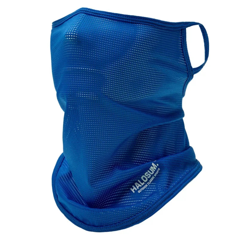 Fashion Windproof Dustproof Bike Mask Ice Silk Breathable Sun UV Protection Solid Color Neck Gaiter Outdoor Sport