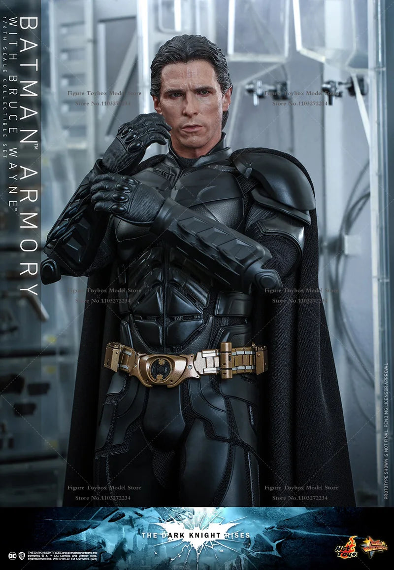 HOTTOYS HT MMS702 1/6 Batman Armory With Bruce Wane Action Figure Transparent Display Platform Decoration 12" Full Set Soldier