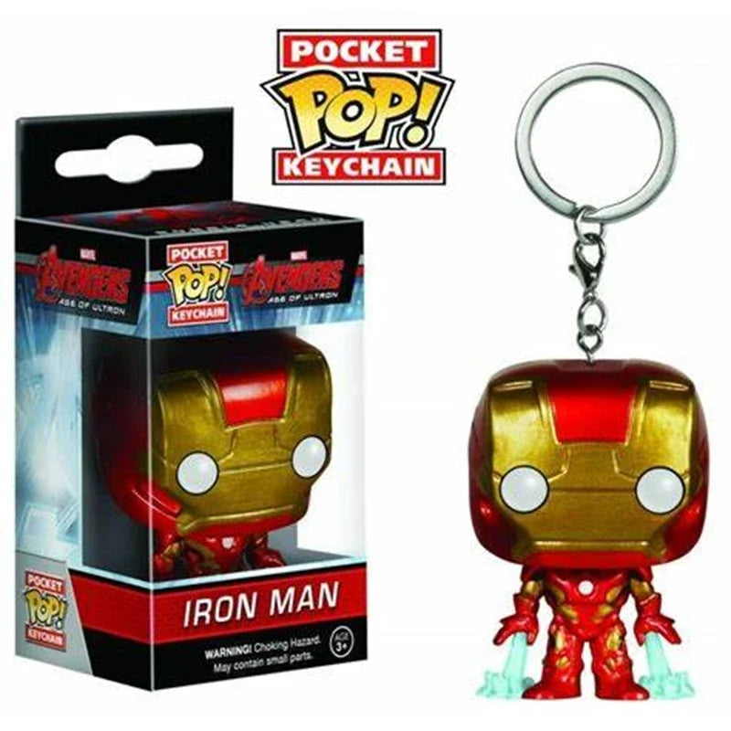 Funko POP Keychain Endgame Captain Venom Deadpool Iron man Keychain Action Figures Toys for Children Christmas Gift