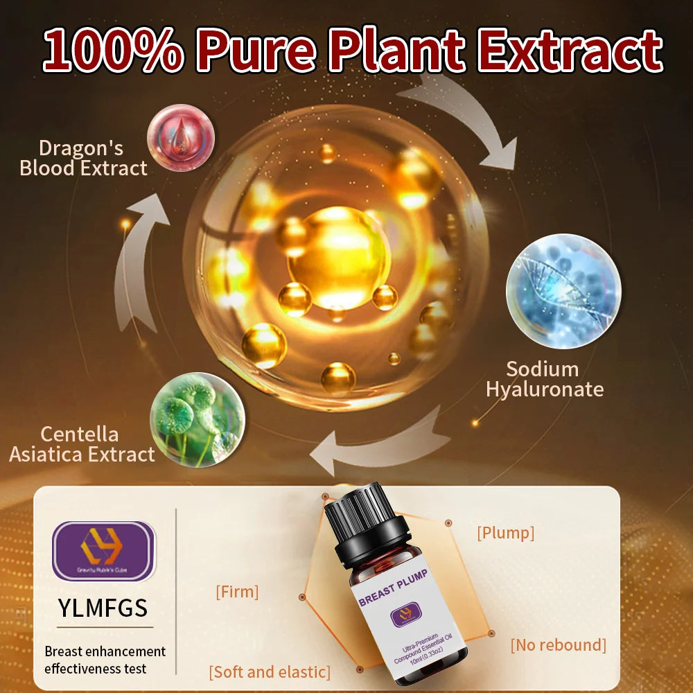 Pure Natural Breast Growth Oil Nourishing Massage Oil Enhanced Volume Shape