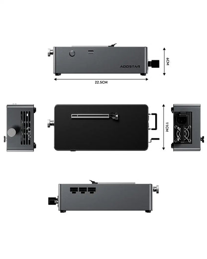 AOOSTAR AG01 EGPU Dock with OCulink Port,Built-in 800W Power Supply External Graphics Card Supports TGX hot-swap,PCIe 4.0 x4