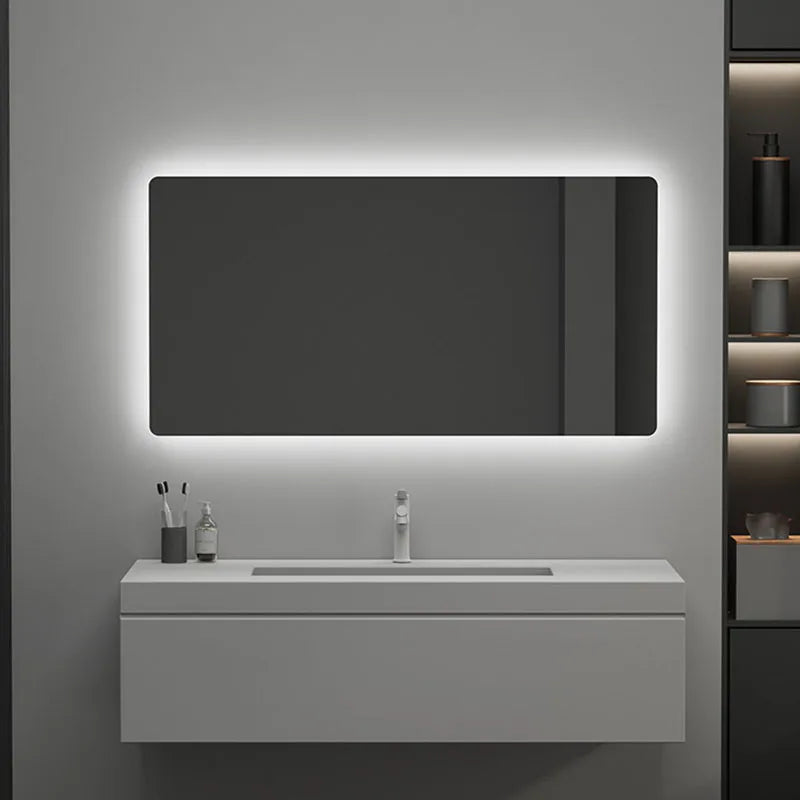 Rectangle Smart Mirror Touch Screen LED Bathroom Mirrors High Definition Anti Fog Wall Mounted Lighted Mirror Espejos De Baño