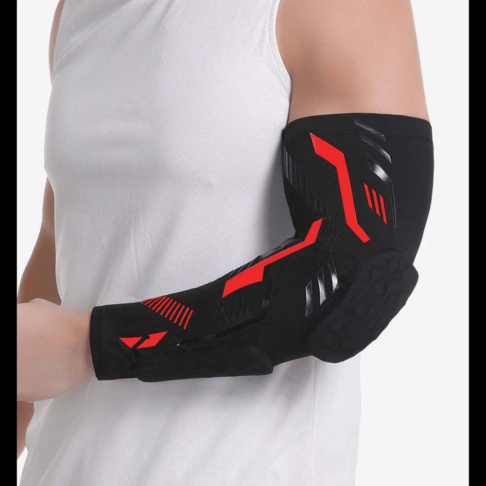 1 Pcs Sports Padded Arm Sleeves Protective Compression Elbow Pad Basketball Football Volleyball Soccer Gym Sport Arm Guards Home