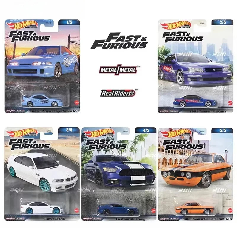 Original Hot Wheels Premium Car Fast & Furious Kid Toys for Boys 1/64 Diecast Toyota Supra 1991 BMW M5 Lamborghini Gallardo Gift