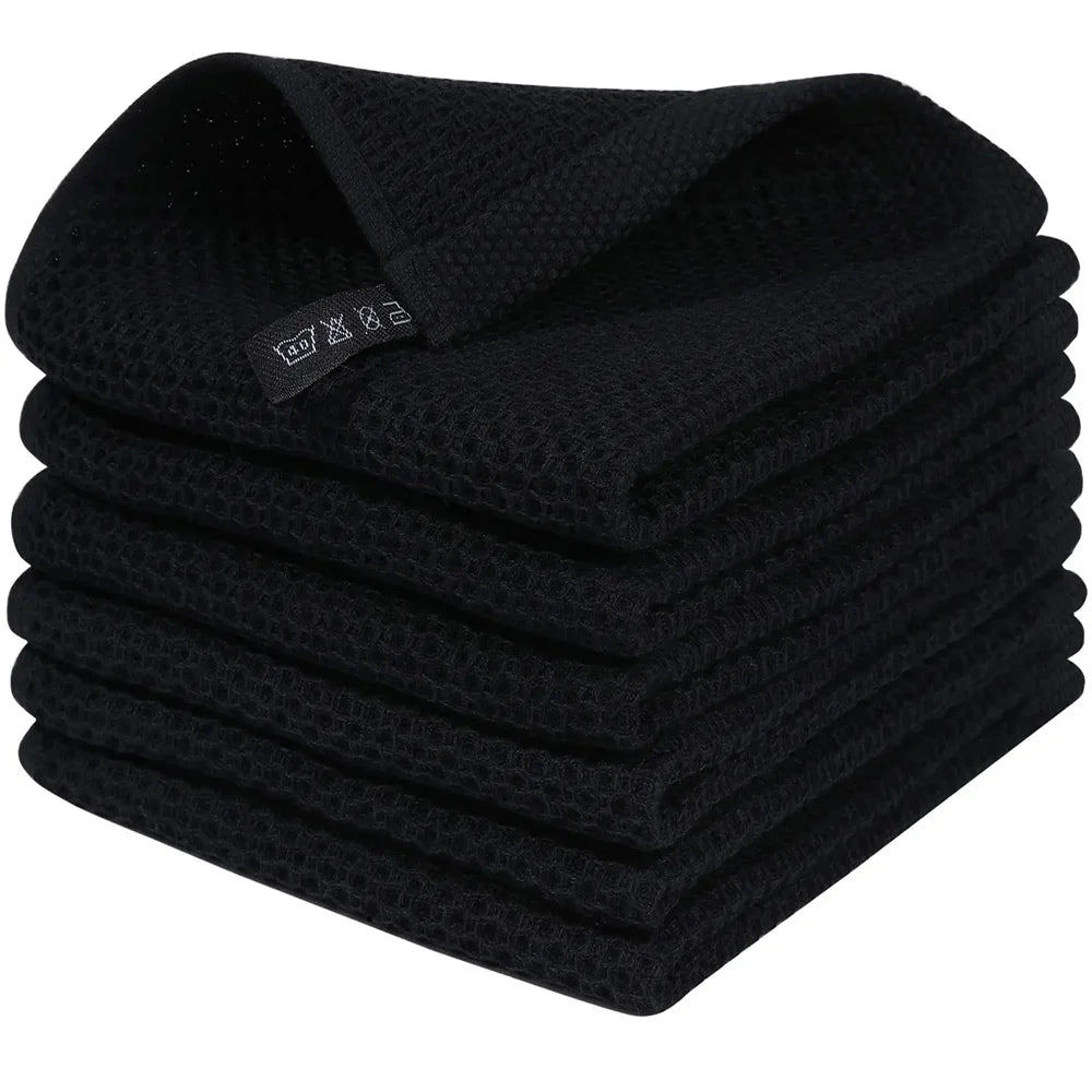 Olanly Cotton Towel Soft Absorbent Dishcloth Kitchen Dish Towels Honeycomb Breathable Face Wash Towel Household Clean Wash Cloth