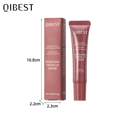 QIBEST Watery Crystal Clear Jelly Lip Oil Lip Balm Moisturizing Smoothing Lip Lines Jelly Pout Lip Gloss Glass Tinted Lip Glaze