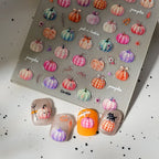 2/1Pcs Pumkin Spider Web Nail Stickers Halloween Ghost Nail Art Decals Adhesive Gel Decals Sliders Tattoo Manicure Decorations