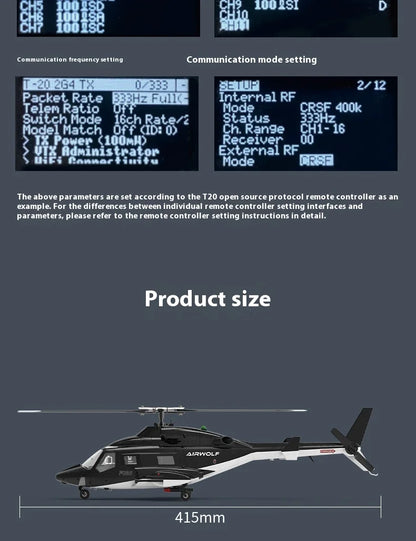 Yuxiang F02s Flying Wolf Armed Helicopter Rc Remote Control Aircraft Gps Positioning Automatic Return 1:34 Aircraft Model