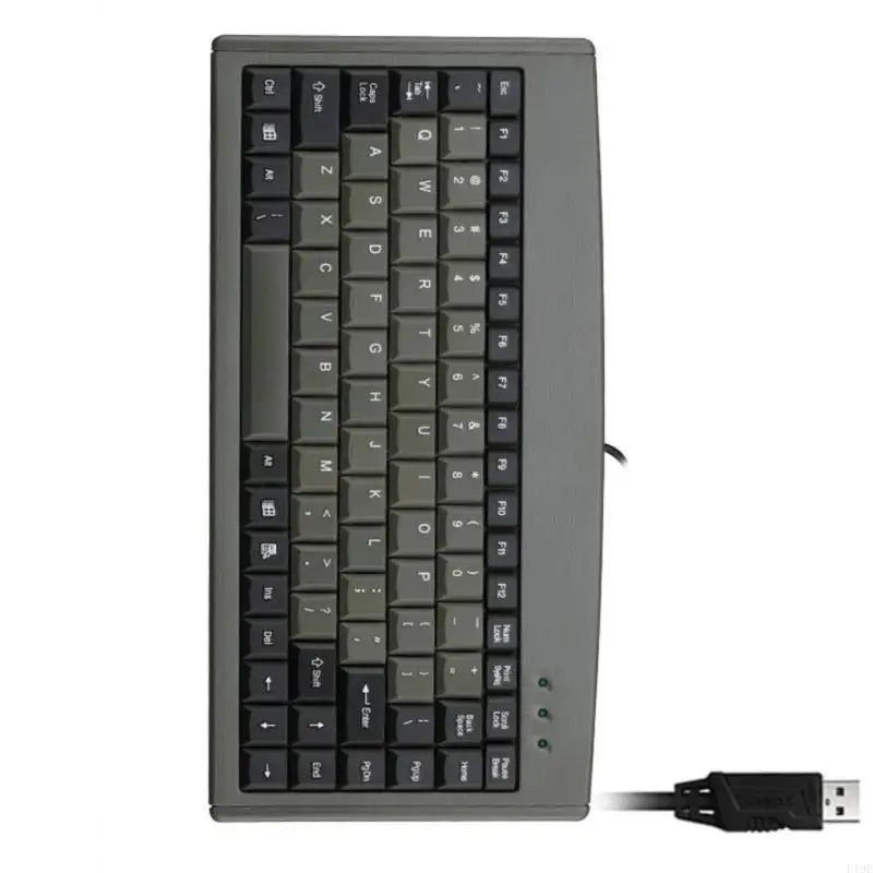 USB Wire Mini 88Key Ergonomic Keyboard Waterproof Keyboards for Office Cashier Industrial Use Durability Build Keyboard F19E