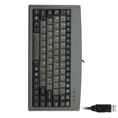 USB Wire Mini 88Key Ergonomic Keyboard Waterproof Keyboards for Office Cashier Industrial Use Durability Build Keyboard F19E