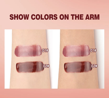 Nude Brown Plumping Lip Gloss Moisturising Colored Lip Oil Transparent Fullness Lips Tint Soft Tube Make Up Beauty Lips Care 12g