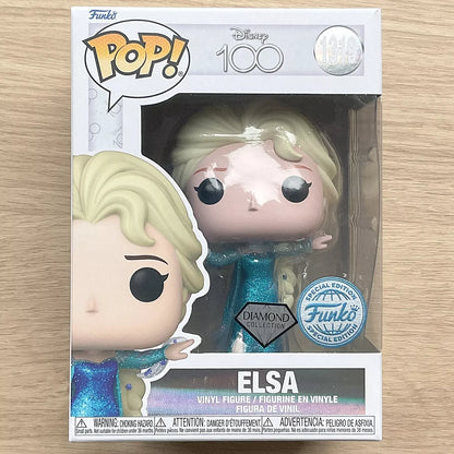 Funko Pop Disney Figure Frozen Elsa Diamond Glitter #1319 The Snow Queen Vinyl Figure Collectible Limited Edition Model Toy Gift