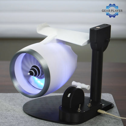 Turbojet Fan Style Single Head Mist Humidifier Blowing Feature RGB Lighting Effects for Bedroom Living Room Office Desk Air Humi