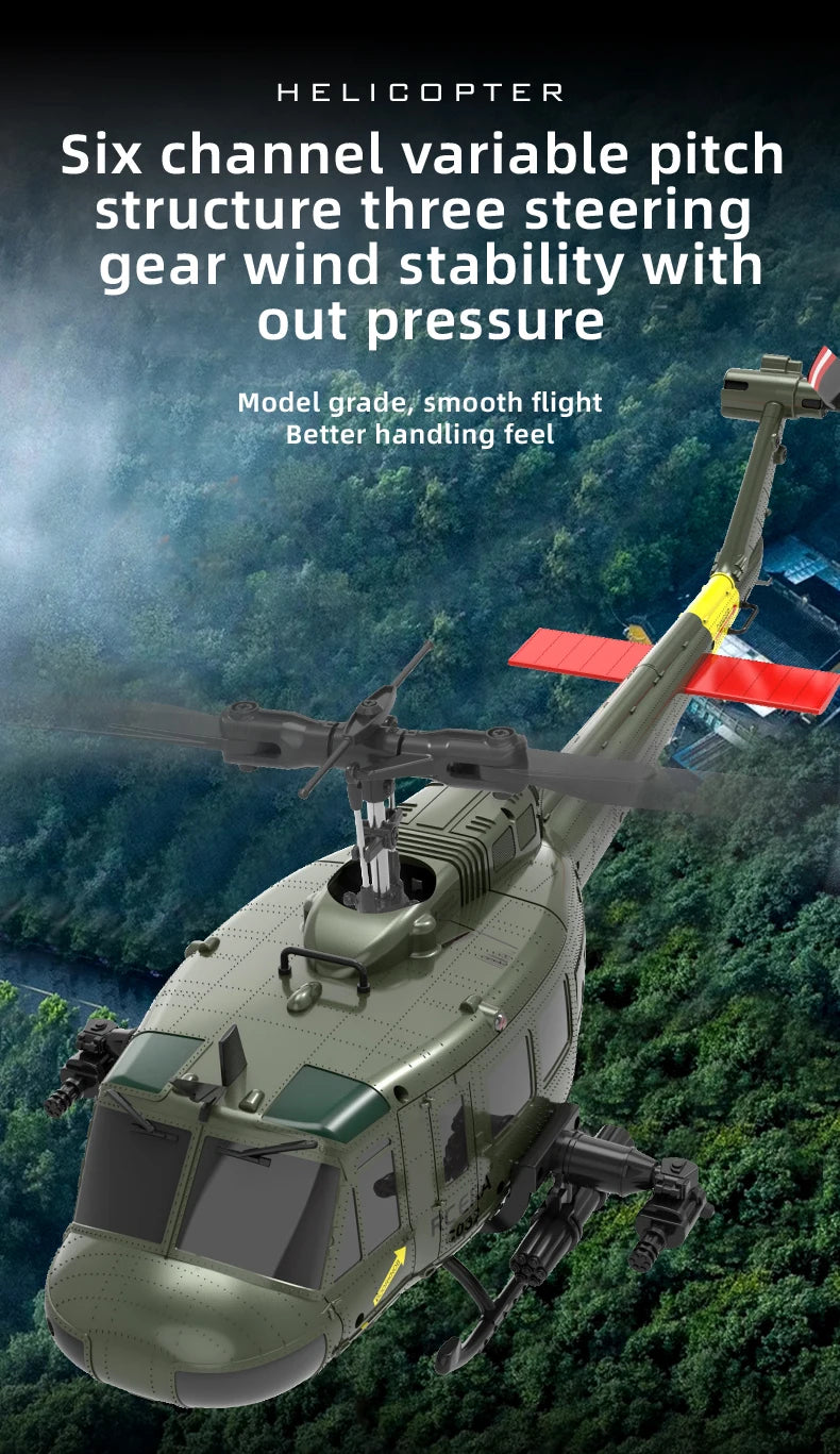 C032 RC Helicopter 2.4G 6-Aixs Gyroscope 6CH Altitude Hold Optical Flow Brushless Remote Control Helicopter Toys For Kid Adult