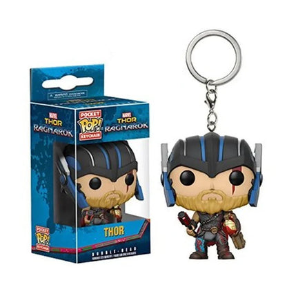 Funko POP Keychain Endgame Captain Venom Deadpool Iron man Keychain Action Figures Toys for Children Christmas Gift