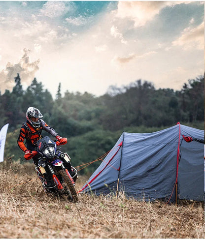Motorcycle Hiking Tent Outdoor Camping Cloud Tourer Double Layers Motorcycle Storage 2 Man Tent  Ultralight Tent