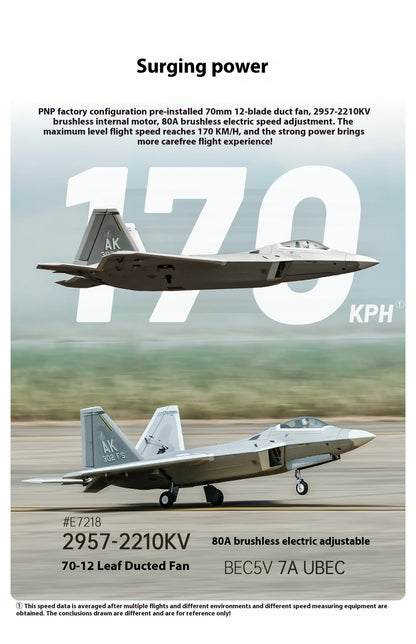 New Products In 2025 Freewing Flying Wing Model 70mm F-22 Raptor "Raptor" Ducted Model Airplane Toy Model