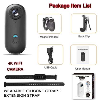 Magnetic POV 4K Ultra Mini Action Cam Wireless WiFi Wearable Camera YouTube Influencers Pocket Vlog Recorder HD  Travel Bodycam