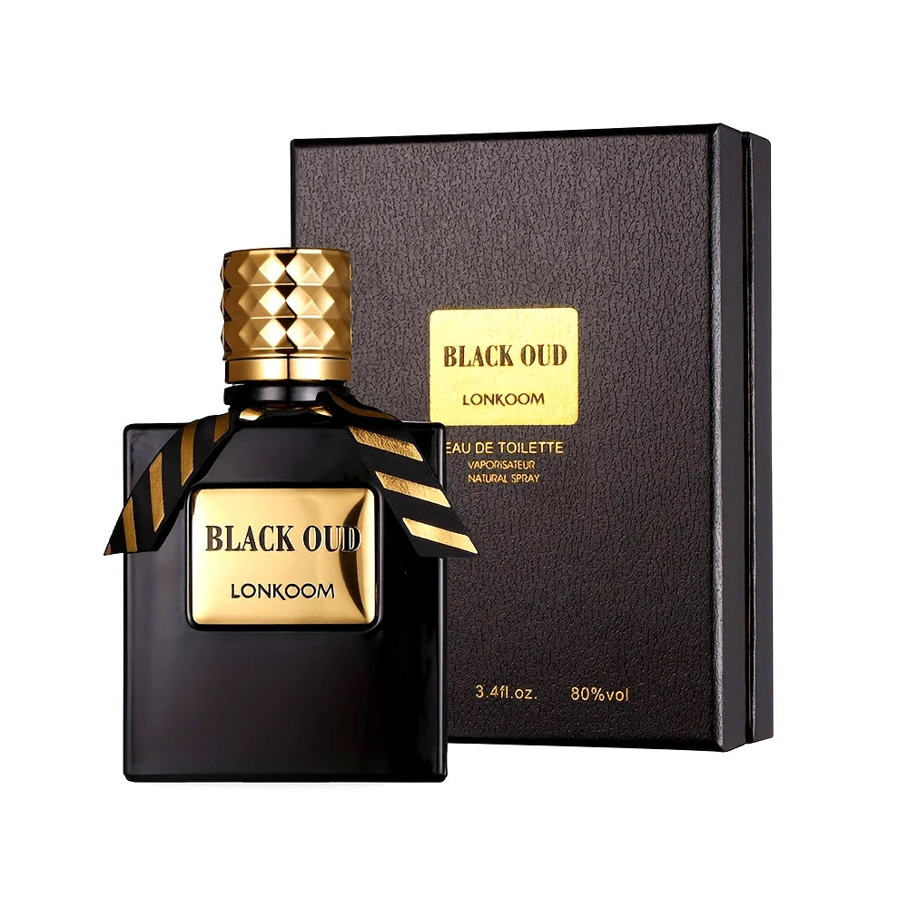 100ml Black Oud Perfume Men's Eau De Toilette Luxury Mysterious Oud Woody Long-Lasting  Parfum Fragrance Cologne
