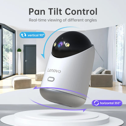 Lenovo 3MP HD WiFi Camera Smart Home Indoor IP Surveillance Camera Auto Tracking Security CCTV Surveillance Smart Baby Monitor