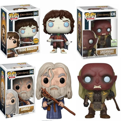 FUNKO POP Gandalf #443 Frodo Baggins #444 GRISHNAKH #636 Vinyl Action Figures Collection Model Children Toys