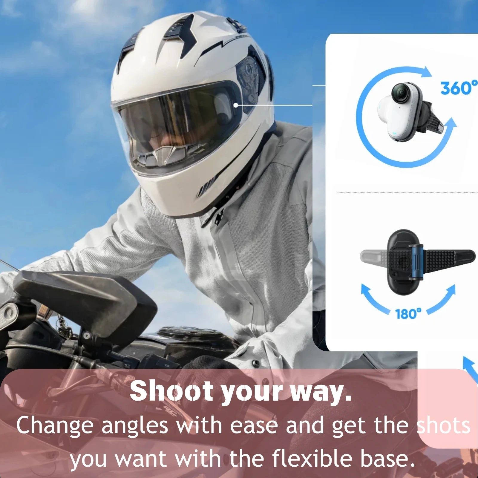 Insta360 GO 3S In-Helmet POV Mount Clip Helmet Holder For Insta 360 GO 3 GO3S Original Motorcycle Helmet Accessories