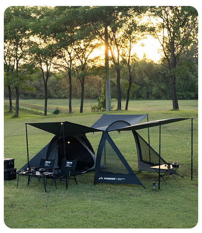 Outdoor Camping Tunnel Tent ShineTrip Portable Easy Setup Multi-Functional Oxford Fabric Easy Storage Motorcycle Travel Shelter