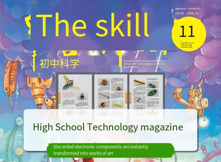 STEAM DIY Robotic Insects Science Invention Electronic Animal for School Competition Non-soldered DIY Kit Stem Toys Robot Animal