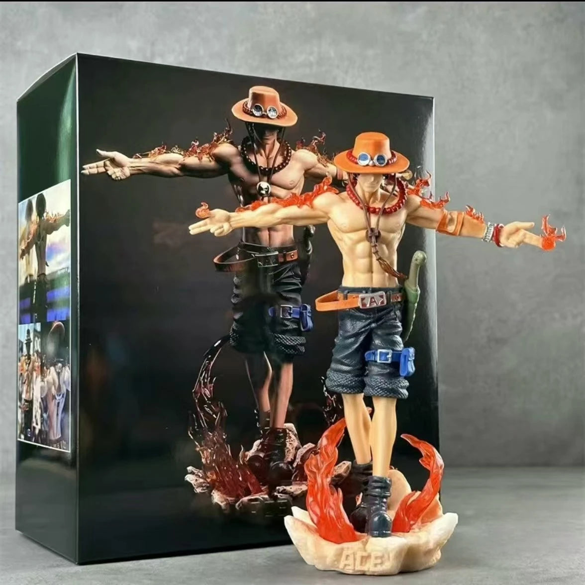 28Cm One Piece Anime Figure Portgas D Ace  Action Figurine Collect PVC Figurines Desktop Decoration Model Children'S Toy Gift Gk