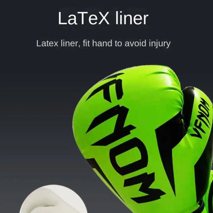 6/10/12/14Oz Kids Adult Boxing Gloves Breathable Professional Sanda Muay Thai Fighting Gloves PU Workout Gloves